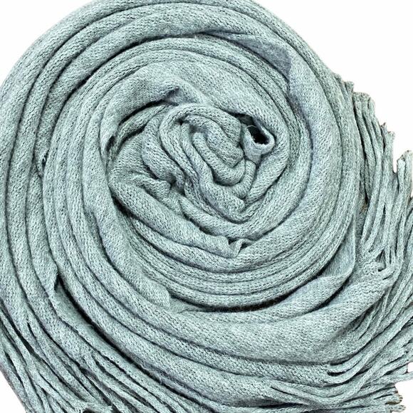 Apt 9 Soft Gray Heavy Winter Scarf Shawl Wrap L80" X W20" Fringe 5" - Picture 1 of 13